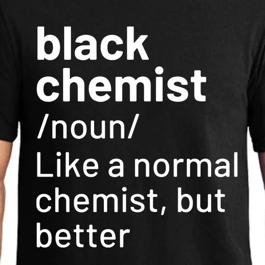 Black Chemist Definition Long Sleeve Pajama Set