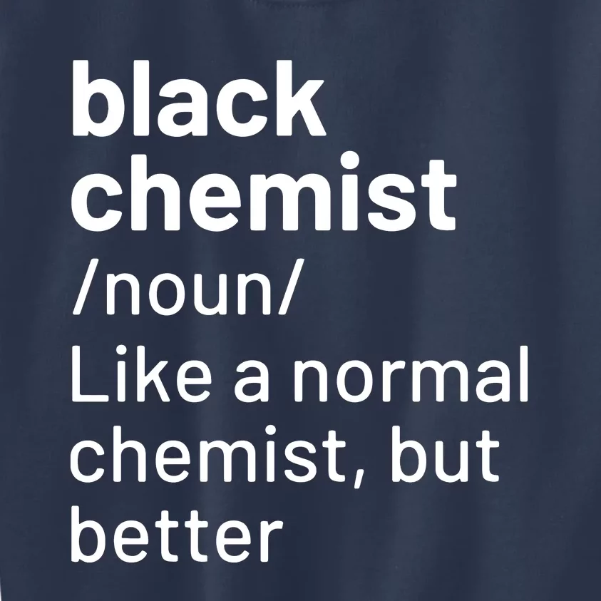 Black Chemist Definition Long Sleeve Kids Sweatshirt