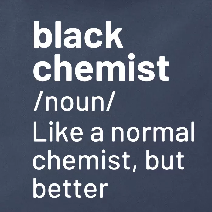 Black Chemist Definition Long Sleeve Zip Tote Bag