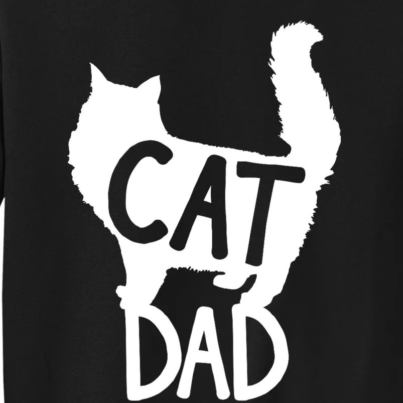 Best Cat Dad Fathers Day Kitty Daddy Papa Christmas Kat Tall Sweatshirt