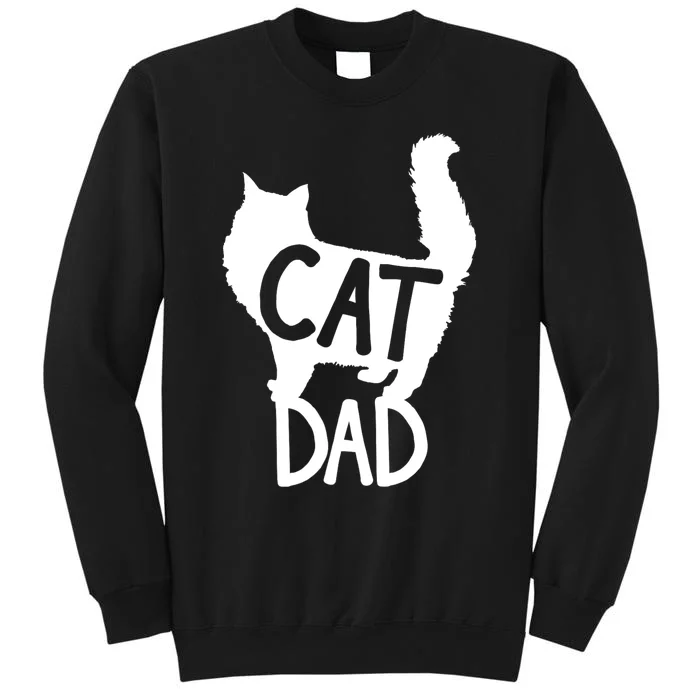 Best Cat Dad Fathers Day Kitty Daddy Papa Christmas Kat Tall Sweatshirt