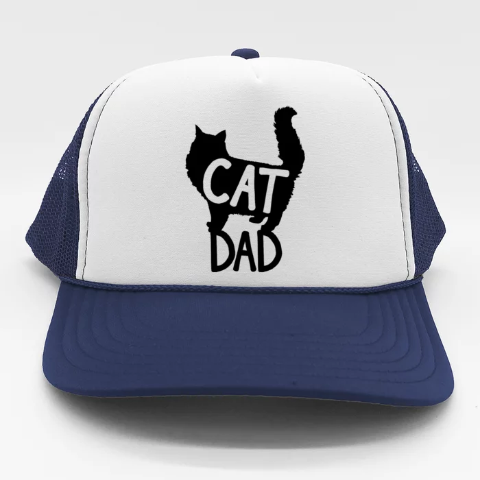 Best Cat Dad Fathers Day Kitty Daddy Papa Christmas Kat Trucker Hat