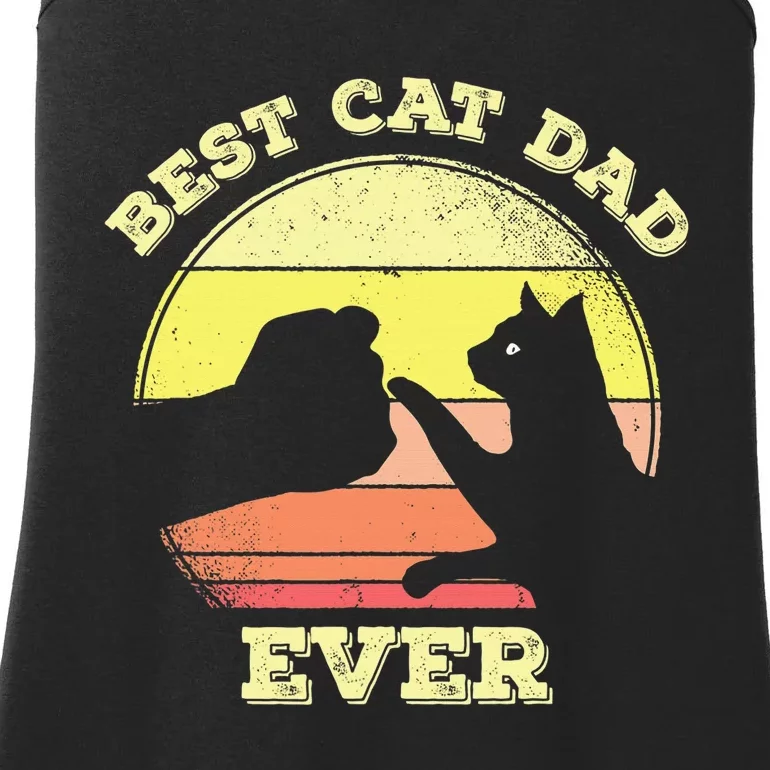 Best Cat Dad Ever Cute Cat Lover Ladies Essential Tank