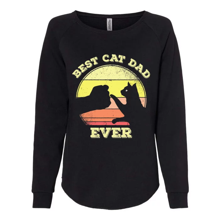 Best Cat Dad Ever Cute Cat Lover Womens California Wash Sweatshirt