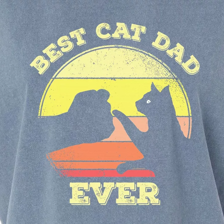 Best Cat Dad Ever Cute Cat Lover Garment-Dyed Women's Muscle Tee