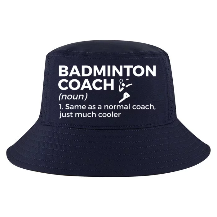 Badminton Coach Definition Funny Badminton Funny Gift Cool Comfort Performance Bucket Hat