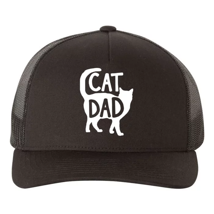 Best Cat Dad Fathers Day Kitty Daddy Papa Christmas Yupoong Adult 5-Panel Trucker Hat