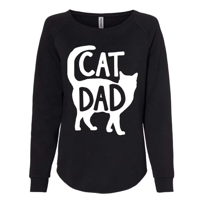 Best Cat Dad Fathers Day Kitty Daddy Papa Christmas Womens California Wash Sweatshirt