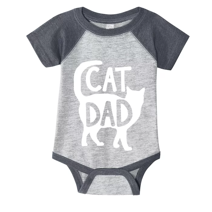 Best Cat Dad Fathers Day Kitty Daddy Papa Christmas Infant Baby Jersey Bodysuit