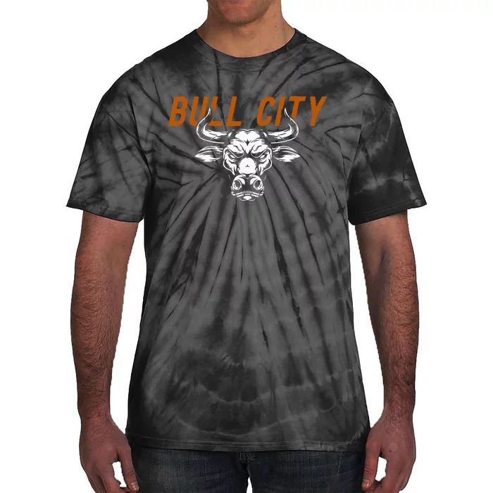 Bull City Durham Nc 919 North Carolina Bull Head Tie-Dye T-Shirt