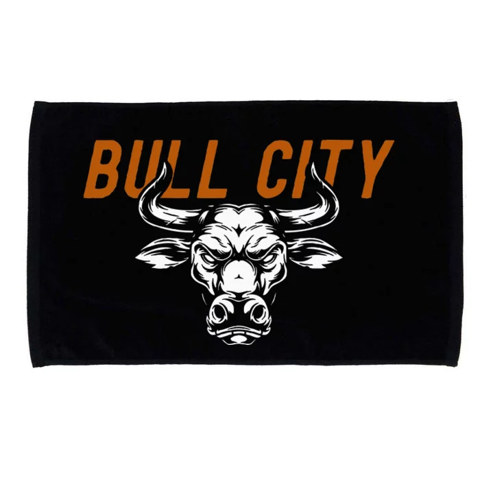 Bull City Durham Nc 919 North Carolina Bull Head Microfiber Hand Towel