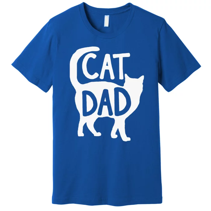 Best Cat Dad Fathers Day Kitty Papa Christmas Premium T-Shirt