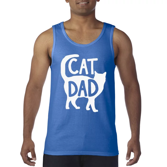 Best Cat Dad Fathers Day Kitty Papa Christmas Tank Top