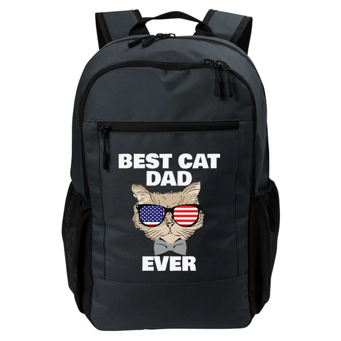 Best Cat Dad Fathers Day Daddy Papa Cat With Sunglasses Daily Commute Backpack