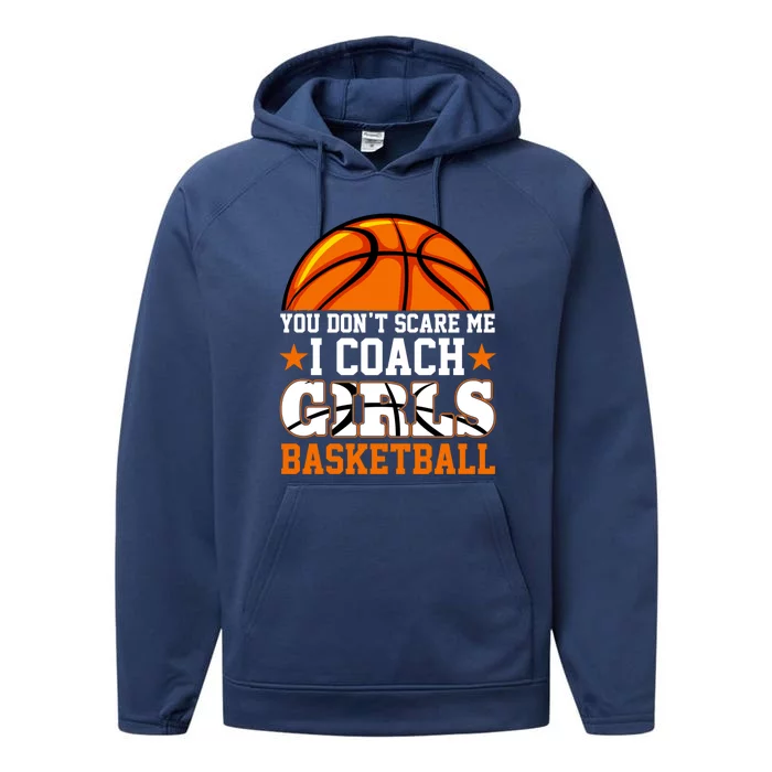 Basketball Coaching Dad Mom Funny Basketball Lover Cute Gift Performance Fleece Hoodie