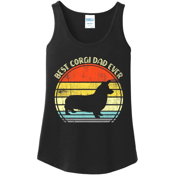 Best Corgi Dad Ever Design Ladies Essential Tank