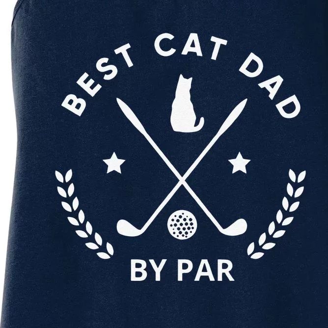 Best Cat Dad Fathers Day Gifts For Dad Cat Lovers Gift Women's Racerback Tank