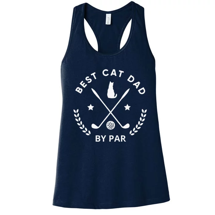 Best Cat Dad Fathers Day Gifts For Dad Cat Lovers Gift Women's Racerback Tank