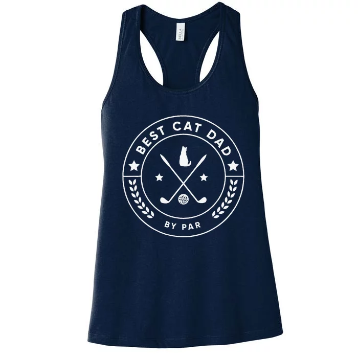 Best Cat Dad Fathers Day Gifts For Dad Cat Lovers Women's Racerback Tank