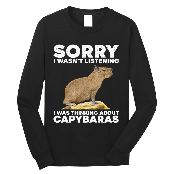 Best Capybara Design For Pet Rodent Capybara Long Sleeve Shirt