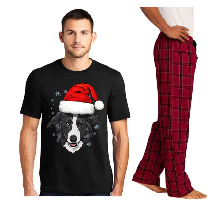 Border Collie Dog Christmas Santa Clause Navidad Xmas Puppy Gift Pajama Set