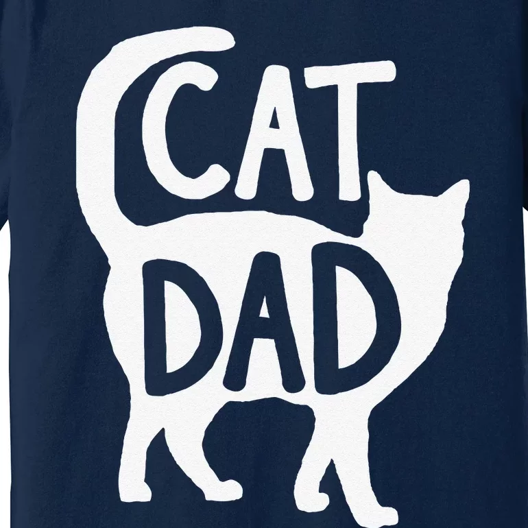 Best Cat Dad Fathers Day Kitty Daddy Papa Christmas Premium T-Shirt