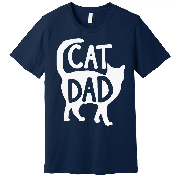 Best Cat Dad Fathers Day Kitty Daddy Papa Christmas Premium T-Shirt