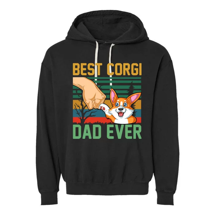 Best Corgi Dad Ever Garment-Dyed Fleece Hoodie