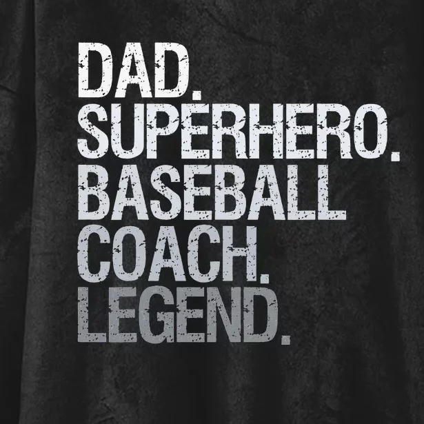 Baseball coach dad Hooded Wearable Blanket