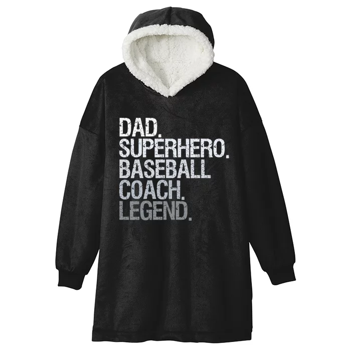 Baseball coach dad Hooded Wearable Blanket