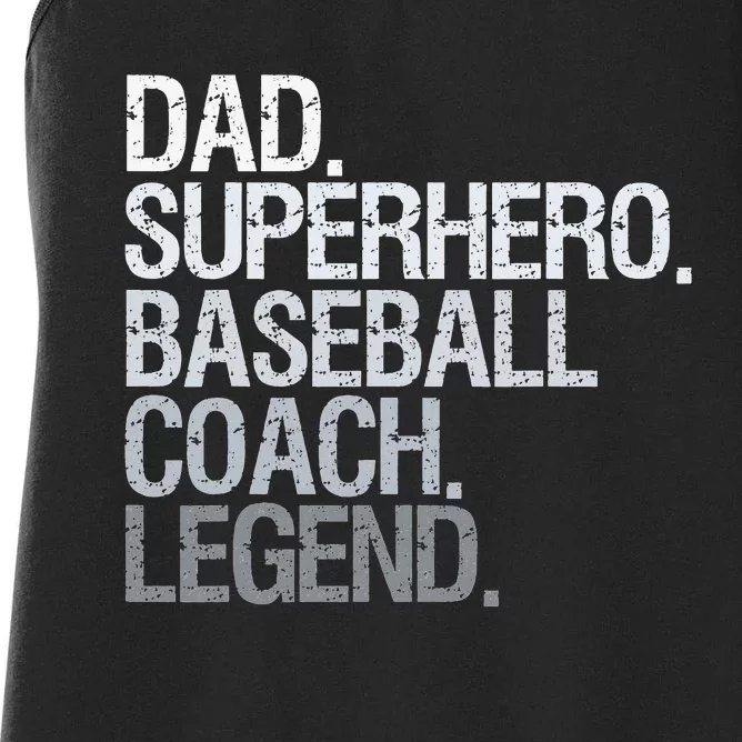 Baseball coach dad Women's Racerback Tank