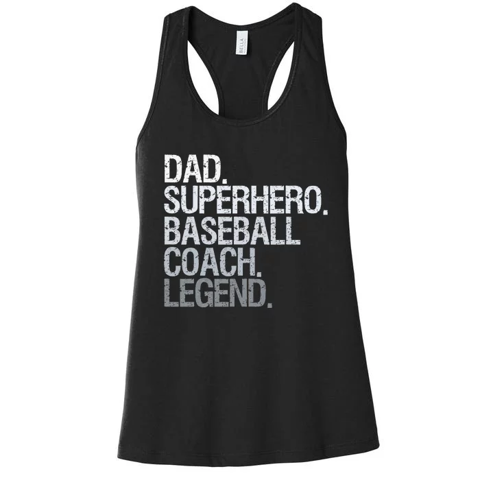 Baseball coach dad Women's Racerback Tank