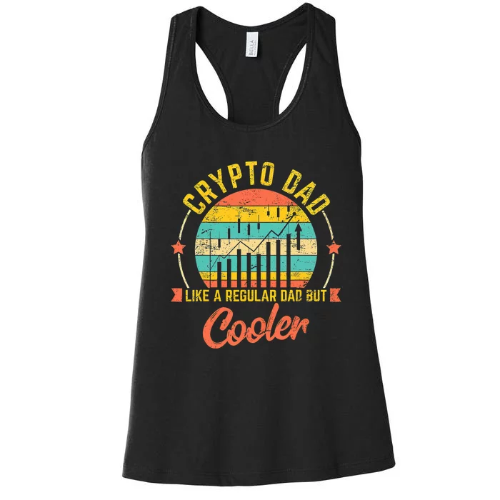 Bitcoin Crypto Dad Shirt | Like A Regular Dad Women's Racerback Tank