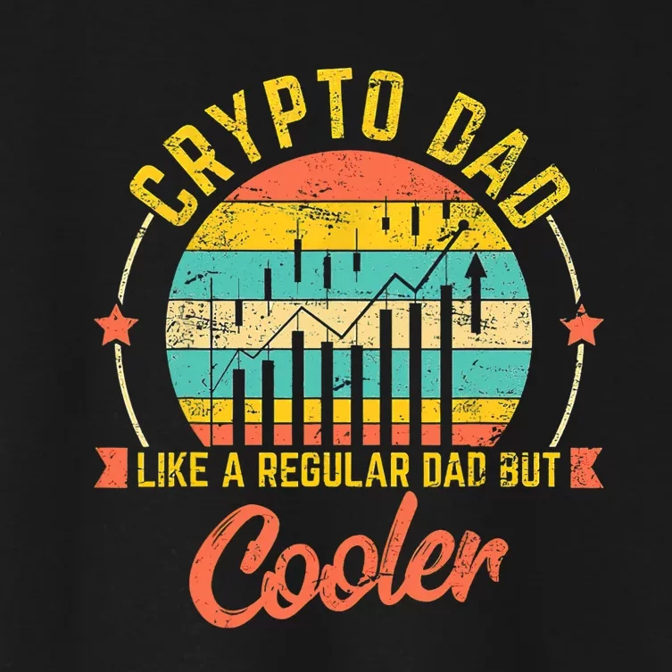 Bitcoin Crypto Dad Shirt | Like A Regular Dad Women's Crop Top Tee