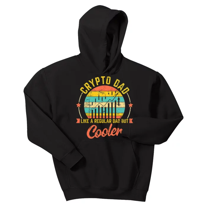 Bitcoin Crypto Dad Shirt | Like A Regular Dad Kids Hoodie