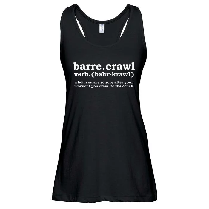 Barre Crawl Definition Funny Ballet Workout Ballerina Gift Ladies Essential Flowy Tank