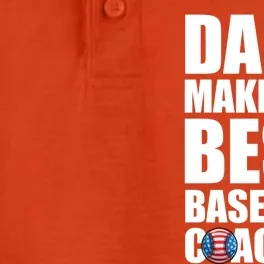 Baseball Coach Dad American Flag Baseball Practice Cool Gift Dry Zone Grid Performance Polo