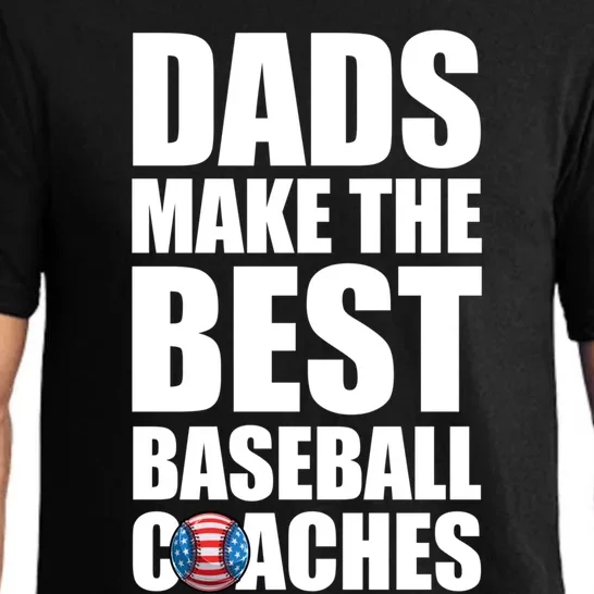 Baseball Coach Dad American Flag Baseball Practice Cool Gift Pajama Set