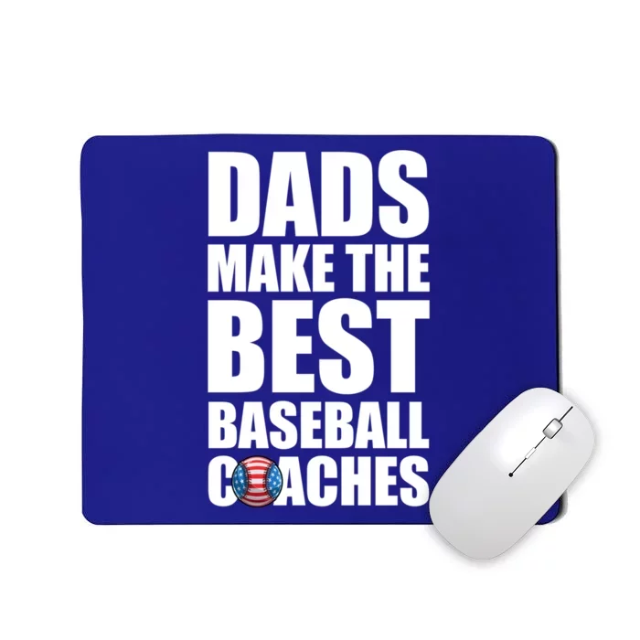 Baseball Coach Dad American Flag Baseball Practice Cool Gift Mousepad