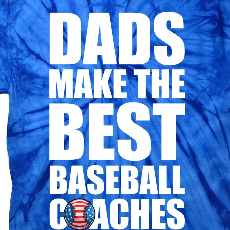 Baseball Coach Dad American Flag Baseball Practice Cool Gift Tie-Dye T-Shirt