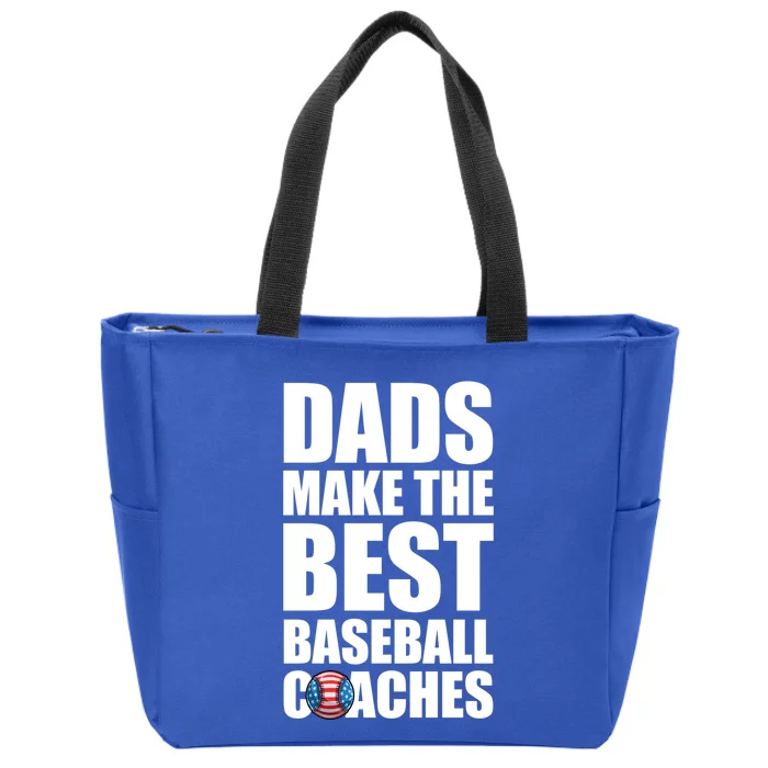 Baseball Coach Dad American Flag Baseball Practice Cool Gift Zip Tote Bag