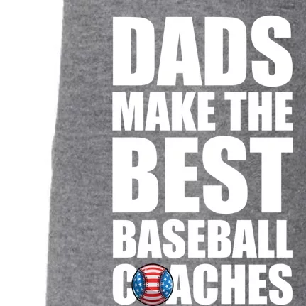 Baseball Coach Dad American Flag Baseball Practice Cool Gift Doggie 3-End Fleece Hoodie