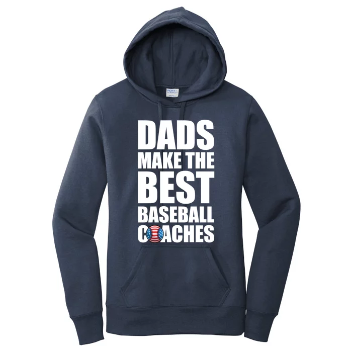 Baseball Coach Dad American Flag Baseball Practice Cool Gift Women's Pullover Hoodie