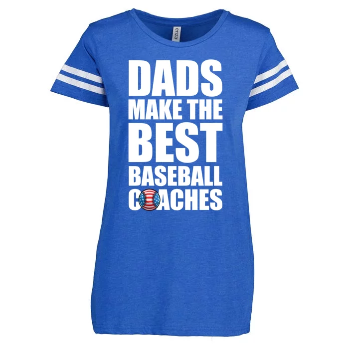 Baseball Coach Dad American Flag Baseball Practice Cool Gift Enza Ladies Jersey Football T-Shirt