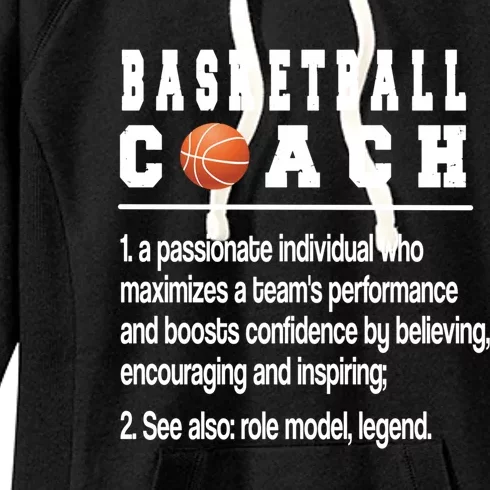 Basketball Coach Definition Basketball Coaching Cool Gift Women's Fleece Hoodie