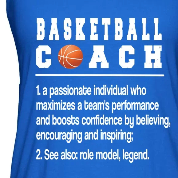 Basketball Coach Definition Basketball Coaching Cool Gift Ladies Essential Flowy Tank