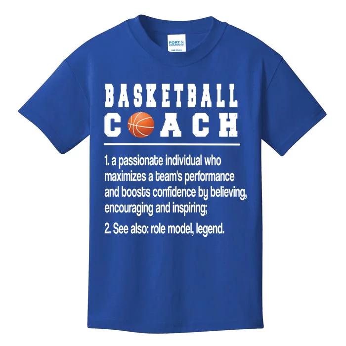 Basketball Coach Definition Basketball Coaching Cool Gift Kids T-Shirt