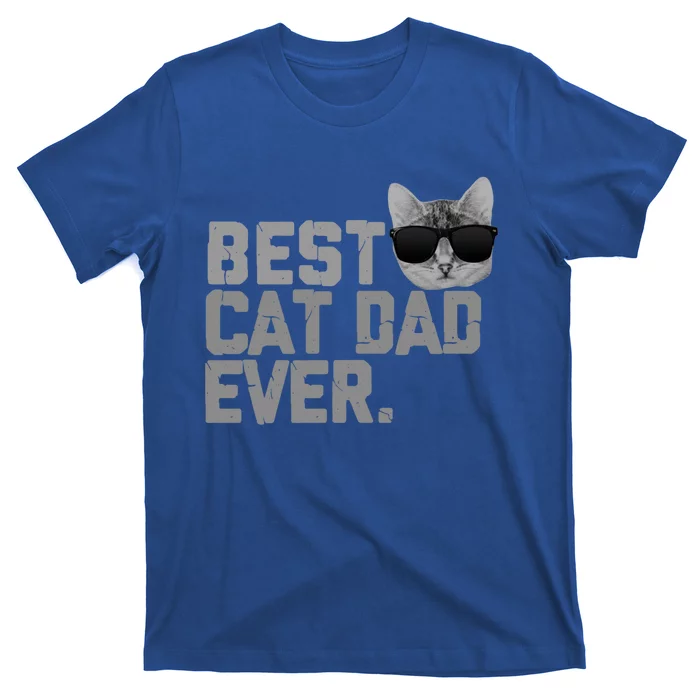 Best Cat Dad Ever Funny Vintage Cat Lover Gift T-Shirt