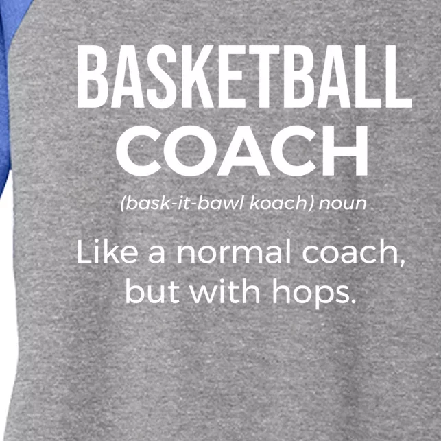 Basketball Coach Definition Trainer Funny Coaching Gift Funny Gift Women's Tri-Blend 3/4-Sleeve Raglan Shirt