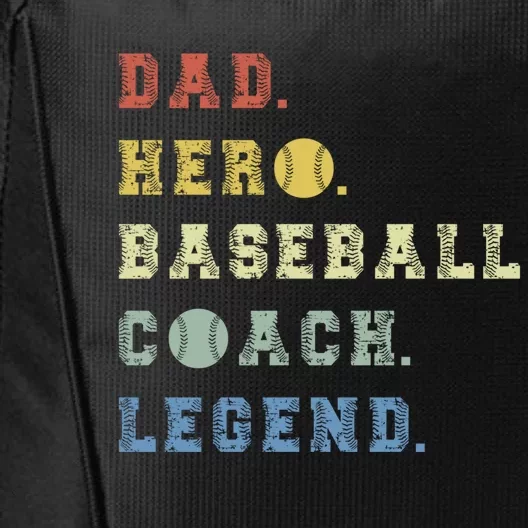 Baseball Coach Dad Cute Gift City Backpack